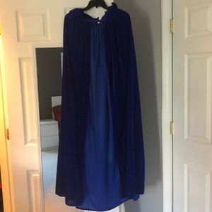 Blue velvet cape